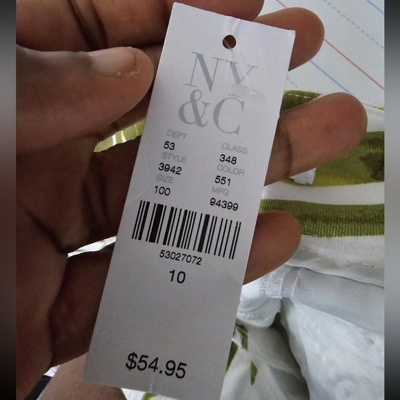 New York & Company Dress Pants Women 10 Audrey High Rise Multicolor Hawaiian New - Picture 6 of 10